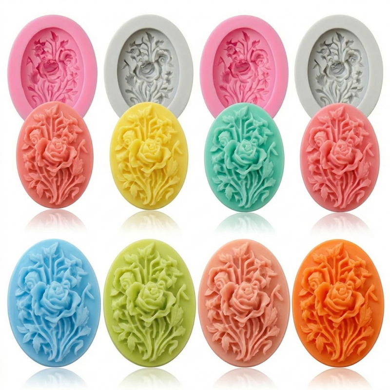 Soap Making Ins - 4 moldes de silicone com formato