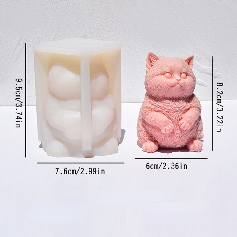 Molde de Silicone 3D Gato Gord - Soap Making Animal Fat avaliação e preço