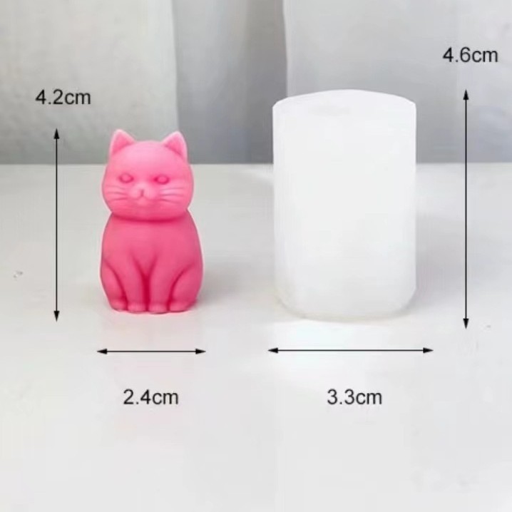 Molde de Silicone 3D de Gato G - Soap Making Animal Fat avaliação e preço