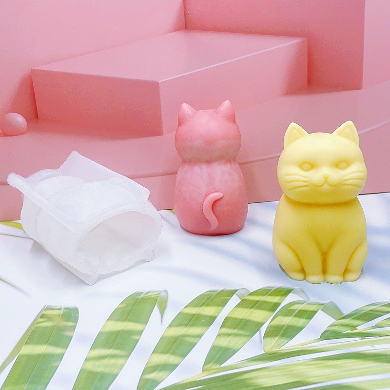 Molde de silicone 3D de gato g - Soap Making Animal Fat avaliação e preço