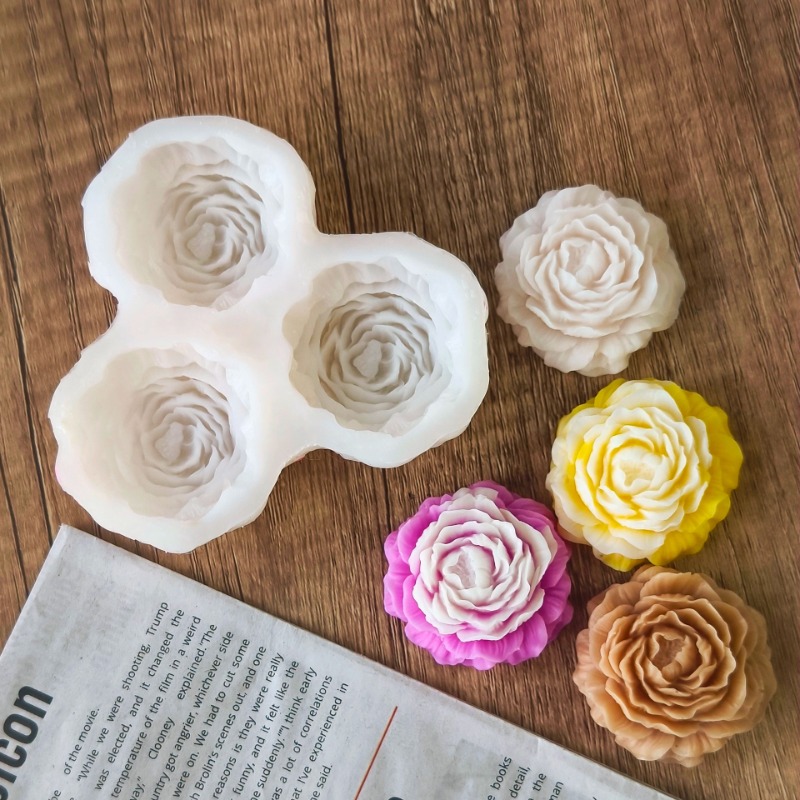 3 pçs/set peônia flor vela mol - Soap Making Supplies Australia avaliação e preço